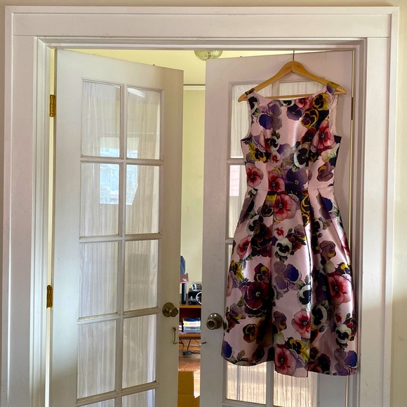 40s style floral cocktail/party dress - Picture 1 of 6